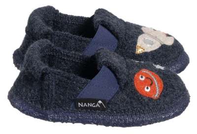 NANGA Hausschuh 31-0430-13 mit Rakete auf dunkelblauem Hintergrund, perfekt für kalte Tage