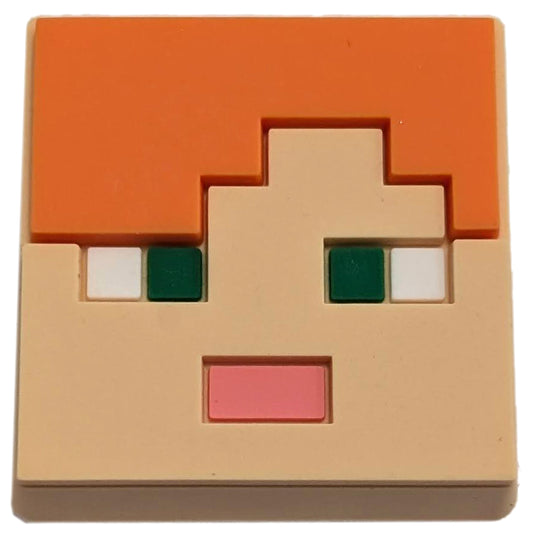 Orange CROCS Jibbitz featuring MINECRAFT characters in a playful design