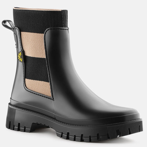 Lemon Jelly SELENA Gummistiefel in eleganter Farbkombination aus Schwarz und Beige