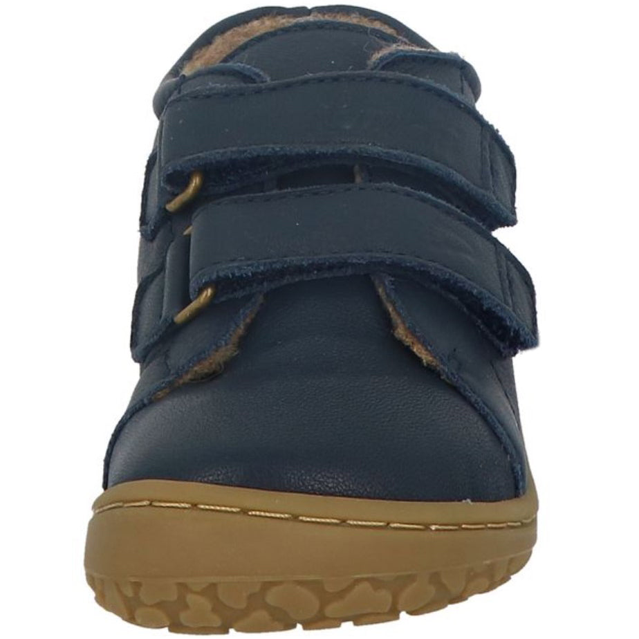 A dark blue LURCHI Barfuß Halbschuh NORIKO, a high-quality barefoot shoe