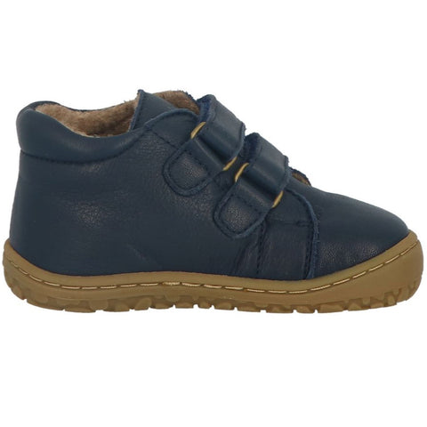 LURCHI Barfuß Halbschuh NORIKO - dunkelblau: A dark blue, barefoot half shoe with a comfortable and stylish design for children