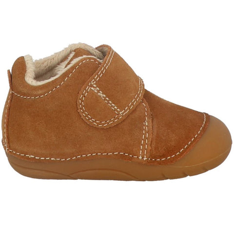 LURCHI PreWalker FONSI gefüttert - cognac: High-quality, warm and stylish cognac-colored prewalker shoes