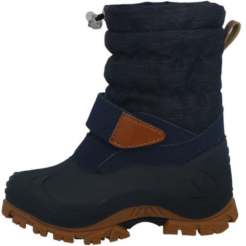 A pair of high-quality LURCHI Stiefel FINN boots in a dark blue color