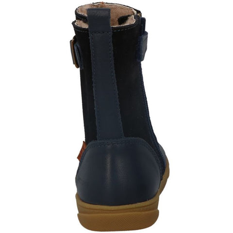 Kids' LURCHI TEX Barfuß Stiefel MENCIA 63L4013005 - navy barefoot boots with adjustable velcro strap