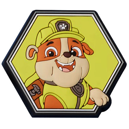 Jibbitz featuring Rubble from Paw Patrol on CROCS shoes