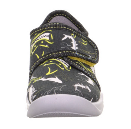 Comfortable and stylish SUPERFIT Hausschuh BUBBLE 6273-202 in dark blue with a fun shark design