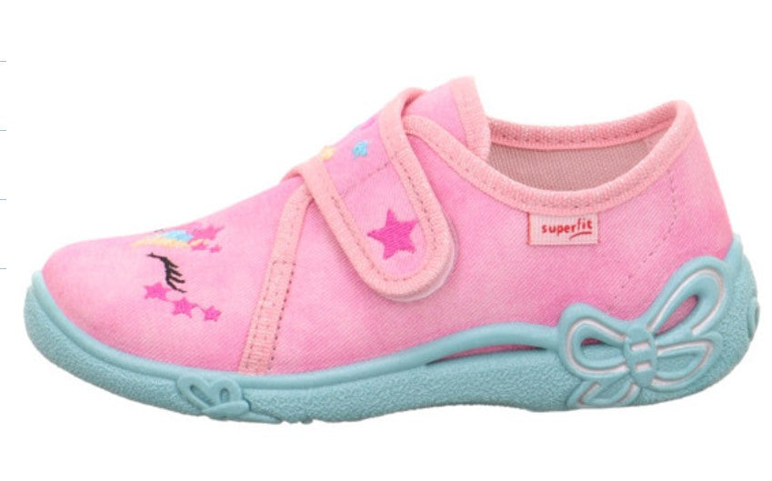 Comfortable and stylish SUPERFIT Hausschuh BELINDA 259-552 in pink with cute star design