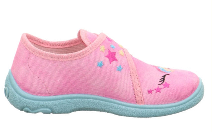 Comfortable and stylish SUPERFIT Hausschuh BELINDA 259-552 in pink with a fun star pattern