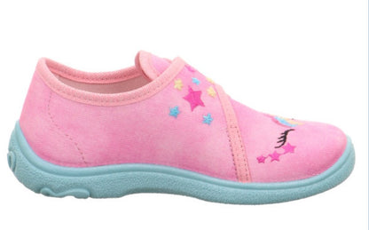 Comfortable and stylish SUPERFIT Hausschuh BELINDA 259-552 in pink with a fun star pattern