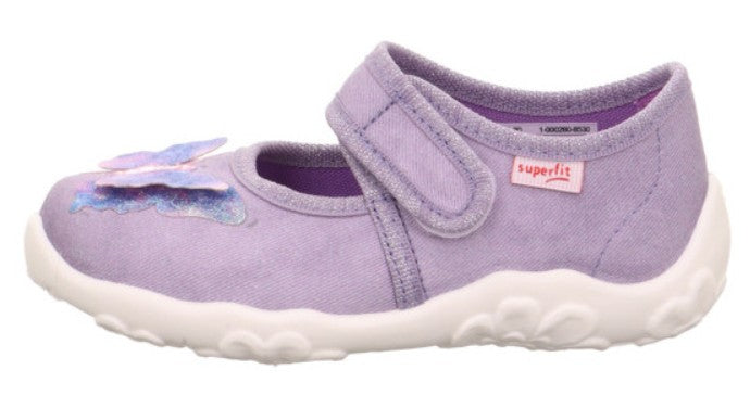 SUPERFIT Hausschuh BONNY 280-853 - lila / Schmetterling / Glitzer
