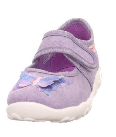 SUPERFIT Hausschuh BONNY 280-853 - lila / Schmetterling / Glitzer