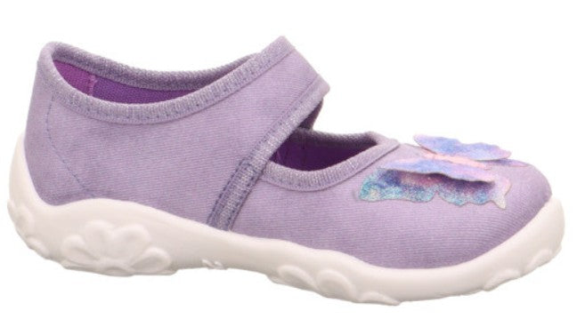 SUPERFIT Hausschuh BONNY 280-853 - lila / Schmetterling / Glitzer