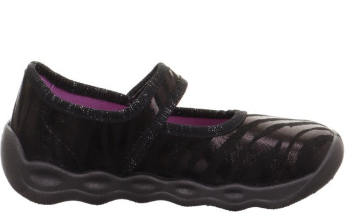 SUPERFIT Hausschuh BUBBLE 6271-005 schwarz / Zebramuster
