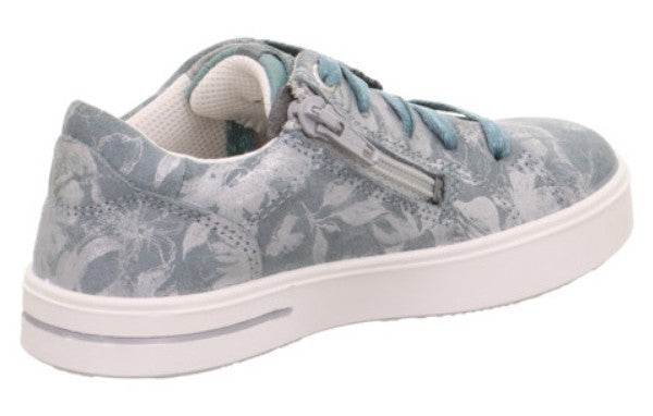SUPERFIT Halbschuh STELLA 807-841 - graublau / silberne Blumen