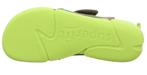 SUPERFIT Barfuß Hausschuh VENTI 6700-70 - oliv / hellgrün