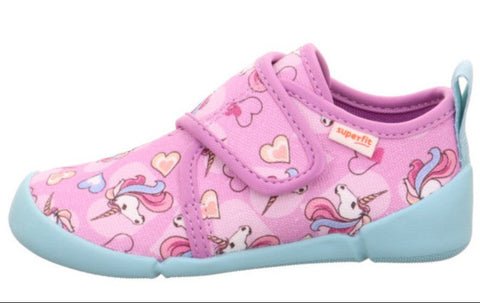 SUPERFIT Barfuß Hausschuh VENTI 6700-55 - lila / flieder / Einhörner