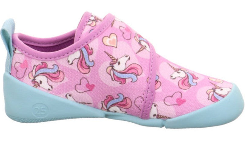 SUPERFIT Barfuß Hausschuh VENTI 6700-55 - lila / flieder / Einhörner