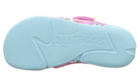 SUPERFIT Barfuß Hausschuh VENTI 6700-55 - lila / flieder / Einhörner