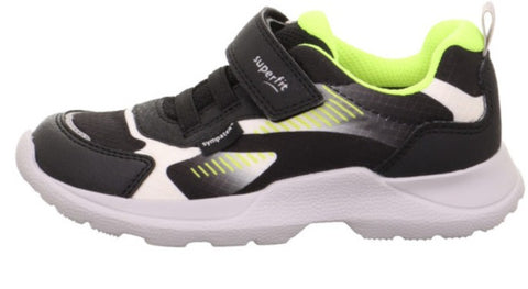 SUPERFIT SYMPATEX Halbschuh RUSH 209-0010 - schwarz / weiß / neongelb