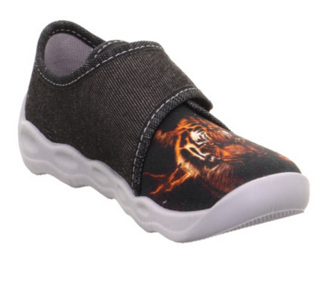 Black and tiger print SUPERFIT Hausschuh BUBBLE 6274-001 slippers for ultimate comfort and style