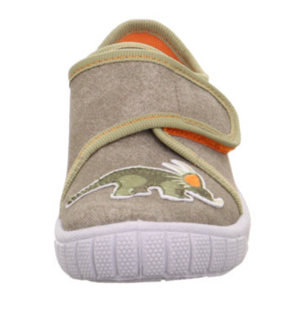Beige SUPERFIT Hausschuh BILL 271-701 featuring a cute Dino design