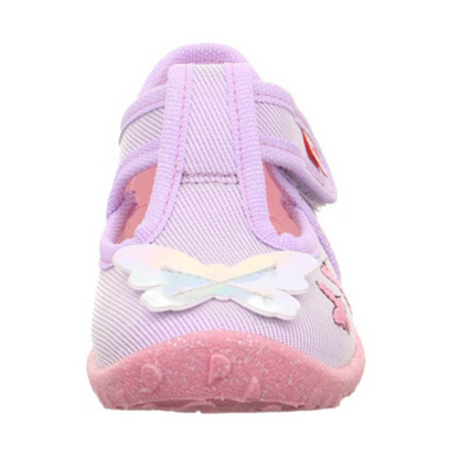 Comfortable and stylish SUPERFIT Hausschuh SPOTTY 9256-852 in vibrant purple and pink with a cute butterfly design