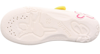 Stylish and comfortable SUPERFIT Hausschuh BELINDA 288-602 in yellow with a summery fruit design, perfect for lounging at home