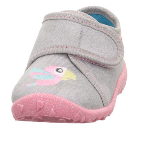 Comfortable and stylish SUPERFIT Hausschuh SPOTTY 9254-250 in grey, pink and parrot colors, perfect for indoor wear