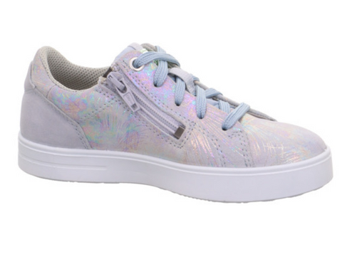 Light blue and patterned SUPERFIT Halbschuh STELLA 807-840 shoe for versatile style