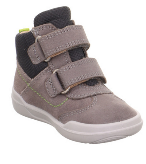 Grauer Knöchelschuh mit blauen Akzenten