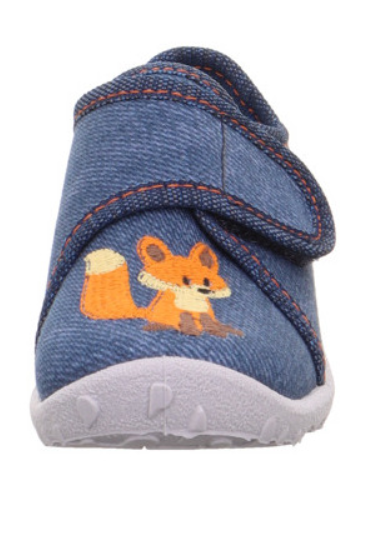 SUPERFIT Hausschuh SPOTTY 9254-81 - jeans / Fuchs - comfortable and stylish slipper with denim and fox design
