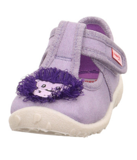 Comfortable lila SUPERFIT Hausschuh SPOTTY 9256-853 with cute lion design