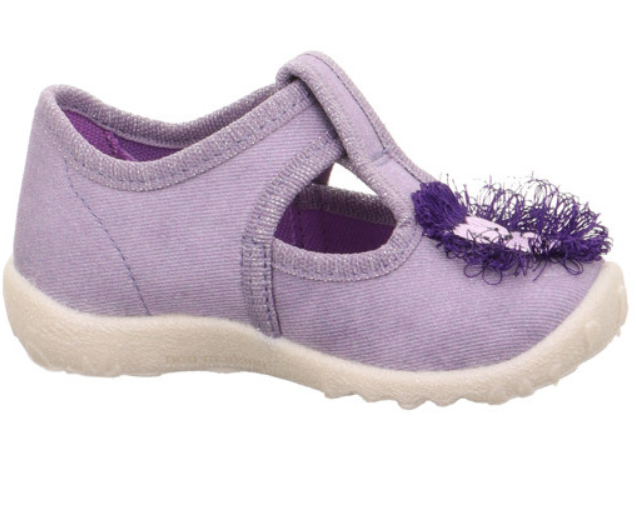 Comfortable and stylish SUPERFIT Hausschuh SPOTTY 9256-853 in purple with lion design