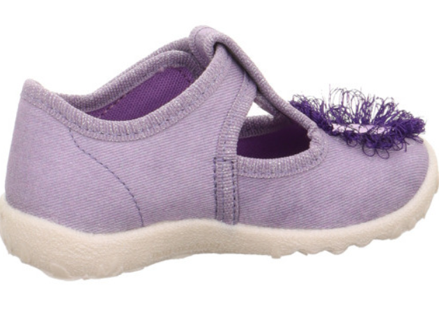 Comfortable purple SUPERFIT Hausschuh SPOTTY 9256-853 with cute lion design