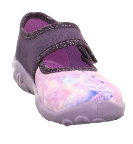  Gemütliche Hausschuhe für Kinder in lila und rosa mit Einhorn 