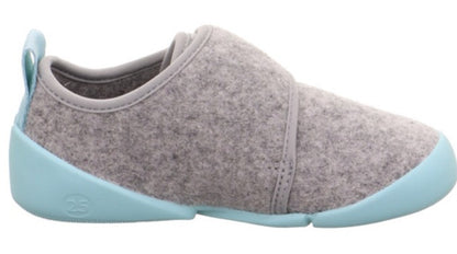 Sicherer und angenehmer SUPERFIT VENTI 6701-20 Hausschuh in grau und hellblau für zuhause