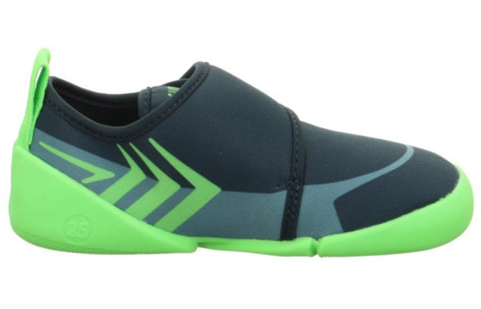 Superfit Hausschuh VENTI 6702-70 in Schwarz und Hellgrün mit rutschfester Sohle für sicheren Halt im Haus