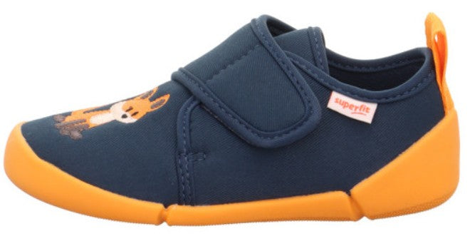 SUPERFIT Hausschuh VENTI 6700-80 in blauer Farbe mit Fuchs-Motiv für komfortables Zuhause