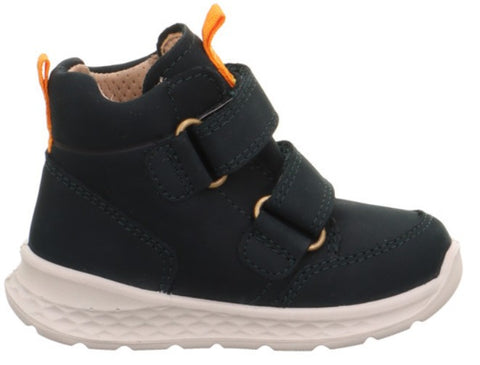 Leichter Knöchelschuh SUPERFIT BREEZE mit GORE-TEX-Technologie in Navy und Orange für optimale Atmungsaktivität