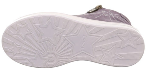 Damen-Gore-Tex Knöchelschuh SUPERFIT Stella in Lila, verziert mit Glitzer und Sternen, perfekt für Herbst und Winter