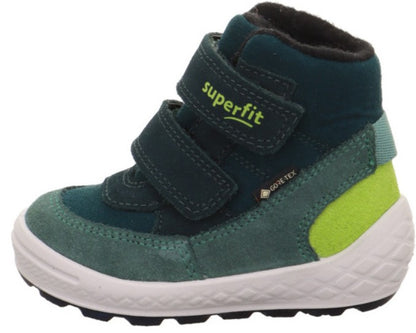 Stylischer Knöchelschuh mit GORE-TEX-Membran, in Navy und Petrol, von SUPERFIT für aktiven Alltag