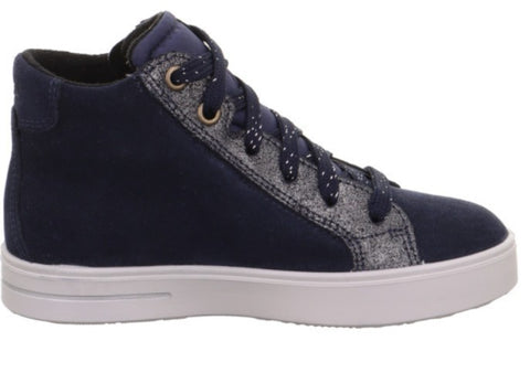 Navyfarbener SUPERFIT GORE-TEX Knöchelschuh STELLA 812-80 mit funkelndem Glitzer und Sternmuster