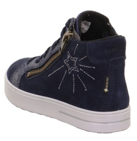 Sportlicher SUPERFIT STELLA GORE-TEX Knöchelschuh in navy mit Glitzer- und Stern-Design für Kinder