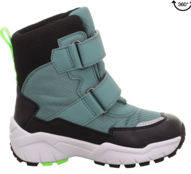 Stilvolle SUPERFIT GORE-TEX Stiefel Culusuk 9174/702 in Minzgrün und Schwarz, perfekt für Kinder, die draußen aktiv sind