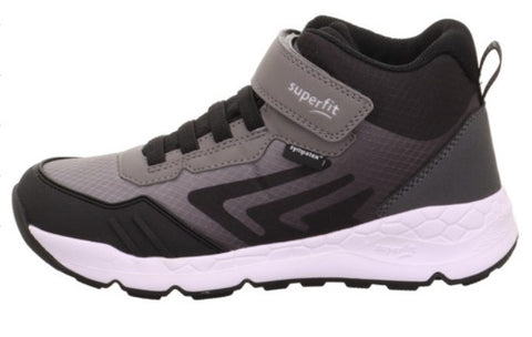 Sechs Bilder des SUPERFIT SYMPATEX Knöchelschuh FREE RIDE 570-20 in grau und schwarz, detailreiche Ansichten