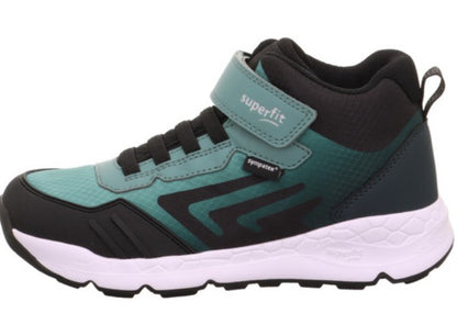 Robuster Knöchelschuh SUPERFIT SYMPATEX in petrol und schwarz, ideal für Outdoor-Aktivitäten