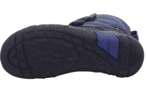 Dunkelblaue SUPERFIT GORE TEX Stiefel Barfußschuhe TRACE 6041/800 mit strapazierfähigem Obermaterial und ergonomischem Design für gesunden Kinderfuß