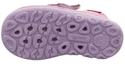 Blick auf das weiche Innenfutter des SUPERFIT Hausschuhs HAPPY 6295-85 in Flieder, sorgt für angenehmes Tragegefühl und Wärme