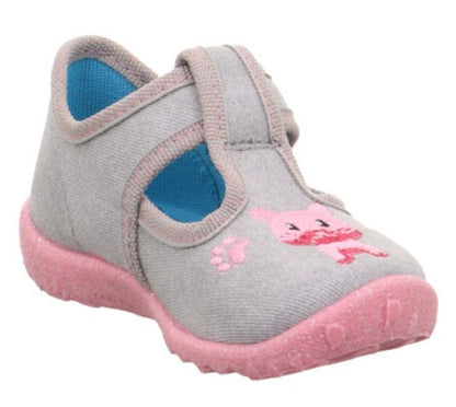 SUPERFIT Hausschuh SPOTTY 9256-252 - grau / rosa / Katze