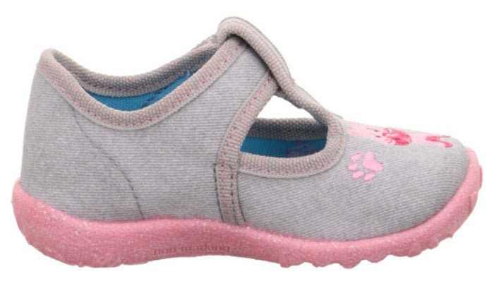 SUPERFIT Hausschuh SPOTTY 9256-252 - grau / rosa / Katze